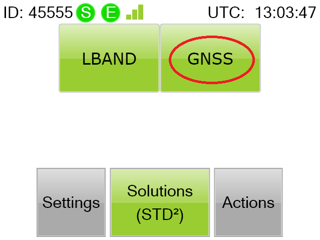 From the home page select GNSS: